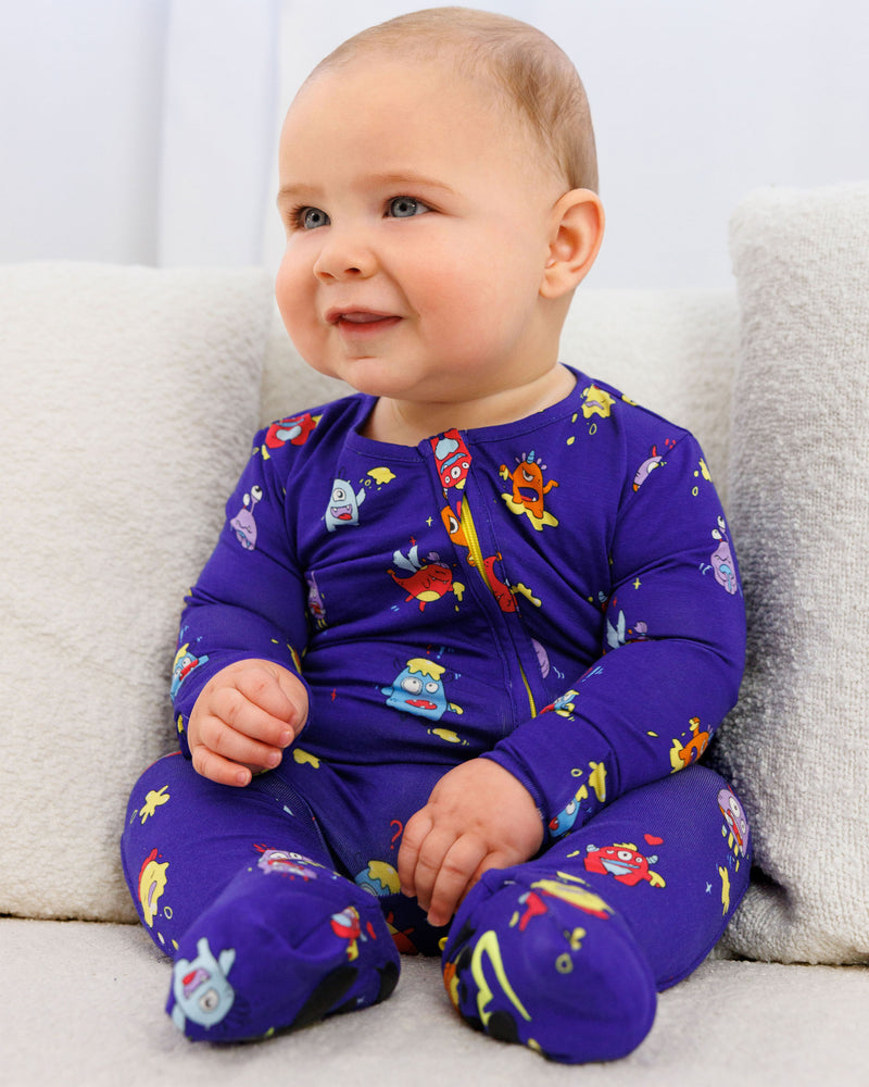 Moody Monsters Bamboo Convertible Footie
