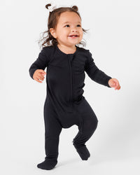 Obsidian Black Bamboo Convertible Footie