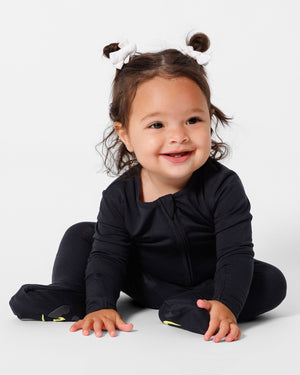 Obsidian Black Bamboo Convertible Footie