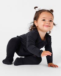Obsidian Black Bamboo Convertible Footie