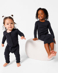 Obsidian Black Bamboo Convertible Footie