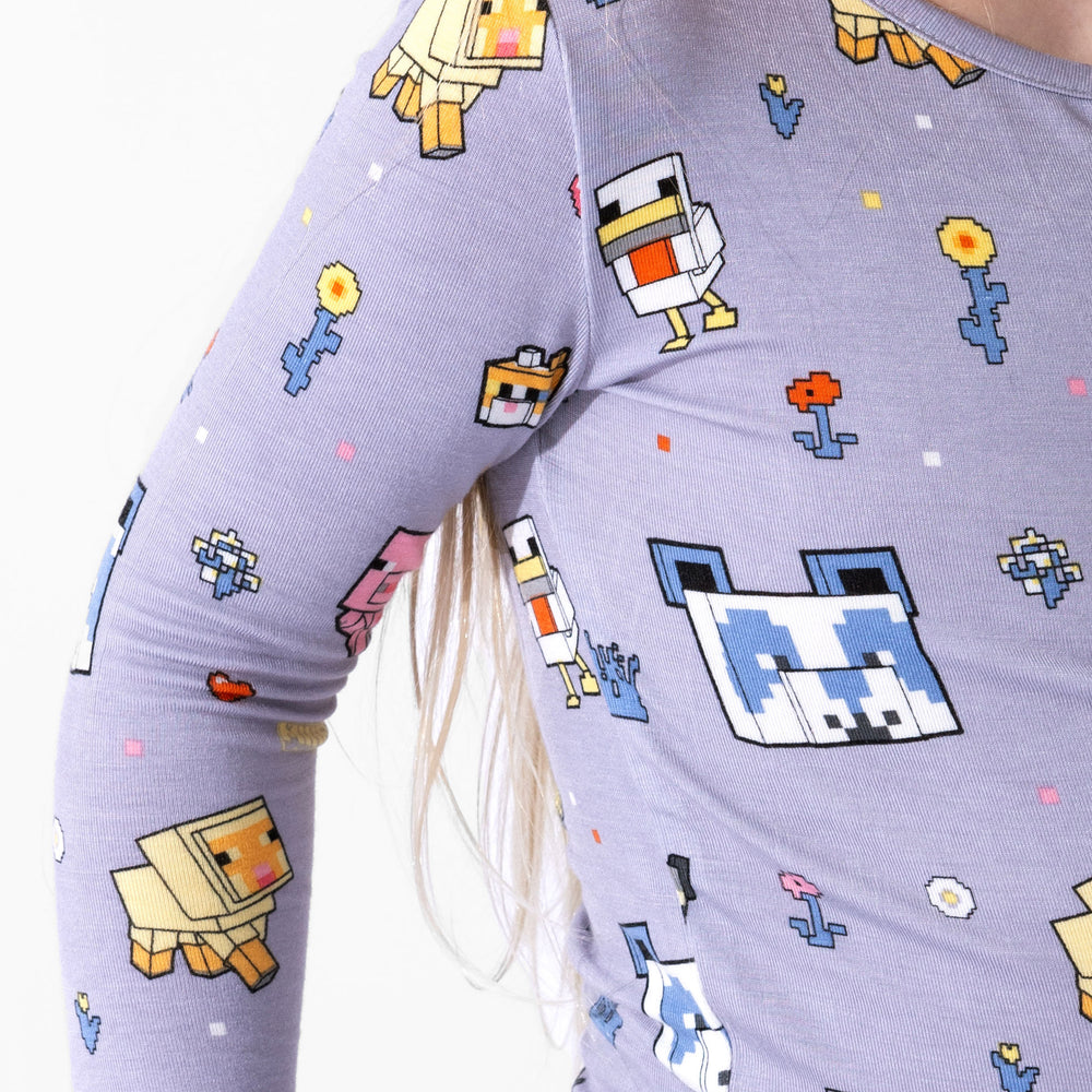 Minecraft Pixel Pals Bamboo Kids Pajamas