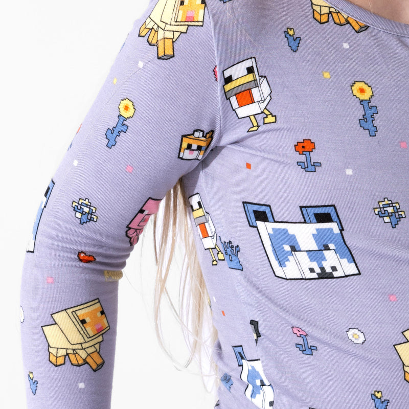 Minecraft Pixel Pals Bamboo Kids Pajamas