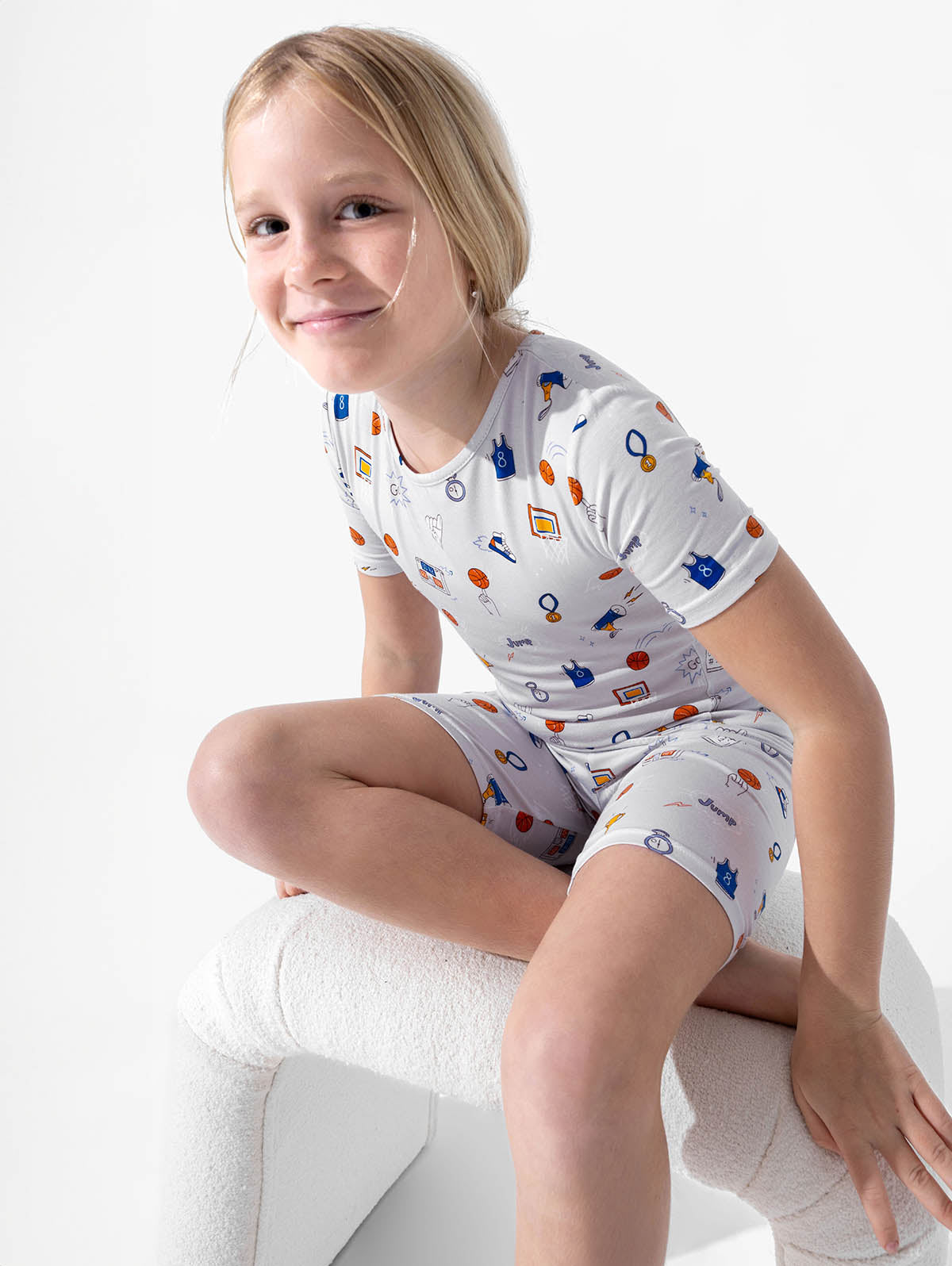 All Star Basketball Bamboo Kids Pajama Short Set