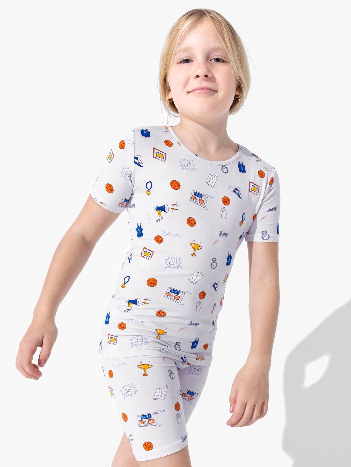 All Star Basketball Bamboo Kids Pajama Short Set
