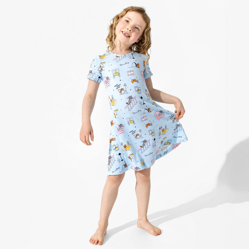 Tom & Jerry: Home Sweet Home Bamboo Girls' Short Sleeve Dress