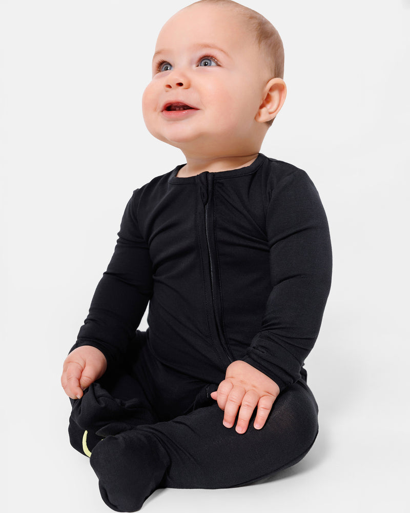 Obsidian Black Bamboo Convertible Footie