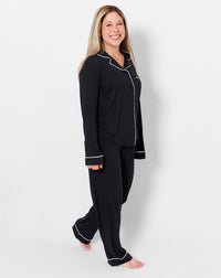 Obsidian Black Bamboo Women's Pajama Set