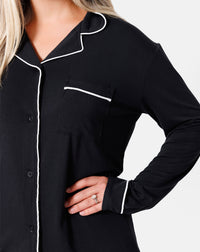 Obsidian Black Bamboo Women's Pajama Set