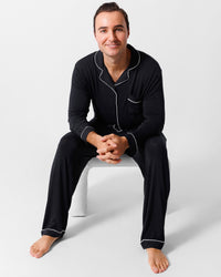 Obsidian Black Bamboo Men's Pajama Set