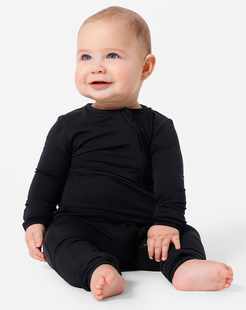 Obsidian Black Bamboo Convertible Footie
