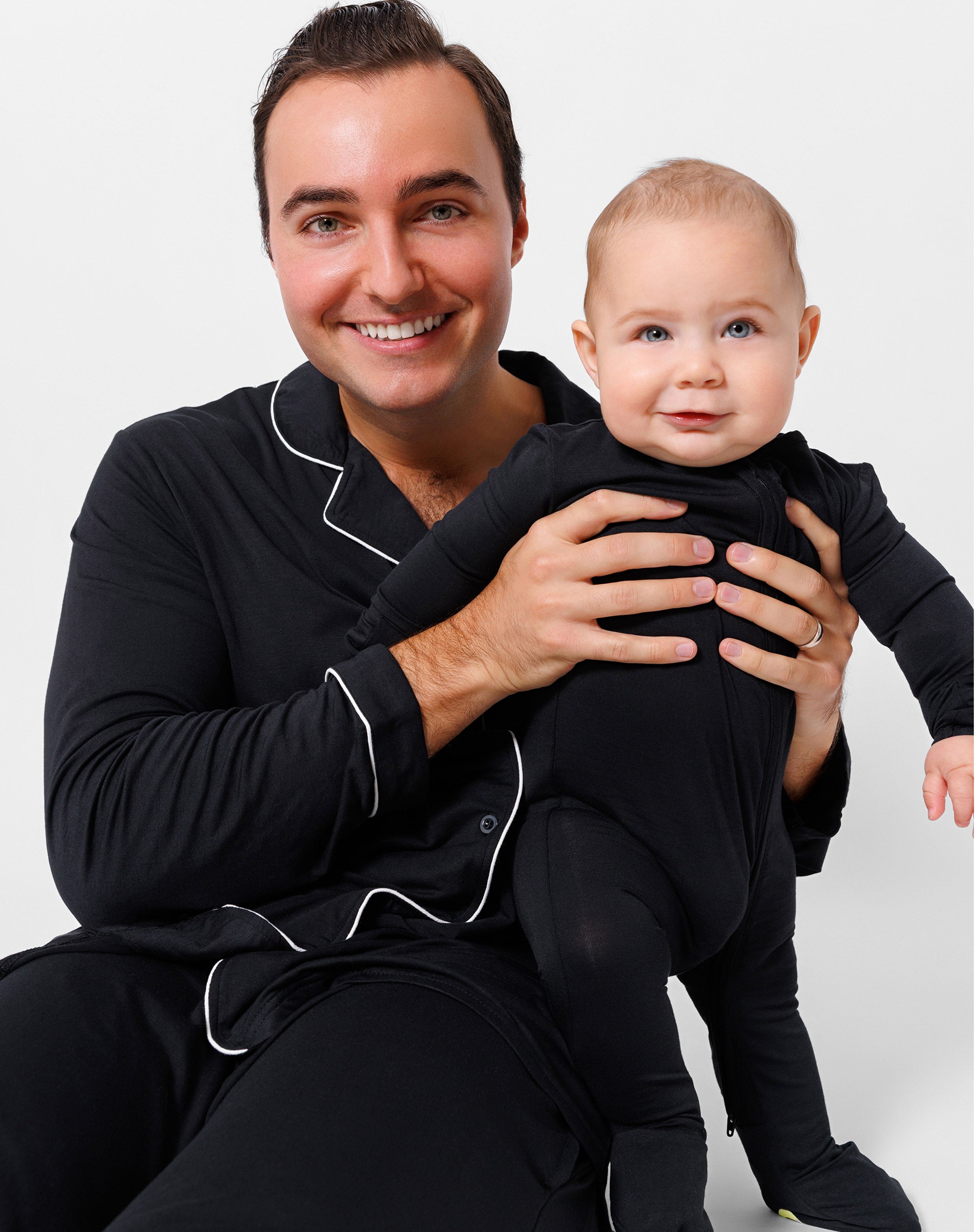 Obsidian Black Convertible Footie | Halloween Bamboo Pajamas