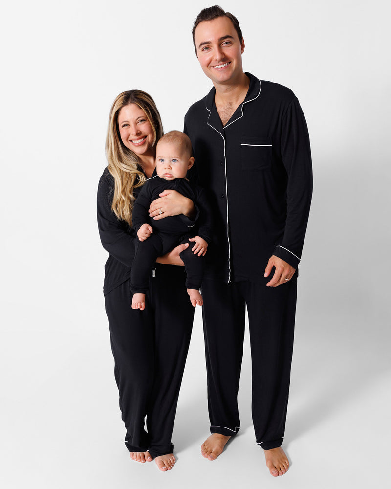Obsidian Black Bamboo Convertible Footie