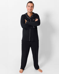 Obsidian Black Bamboo Men's Pajama Set