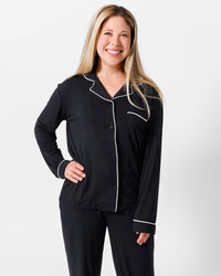 Obsidian Black Bamboo Women's Pajama Set