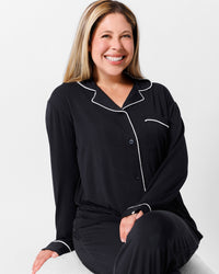 Obsidian Black Bamboo Women's Pajama Set