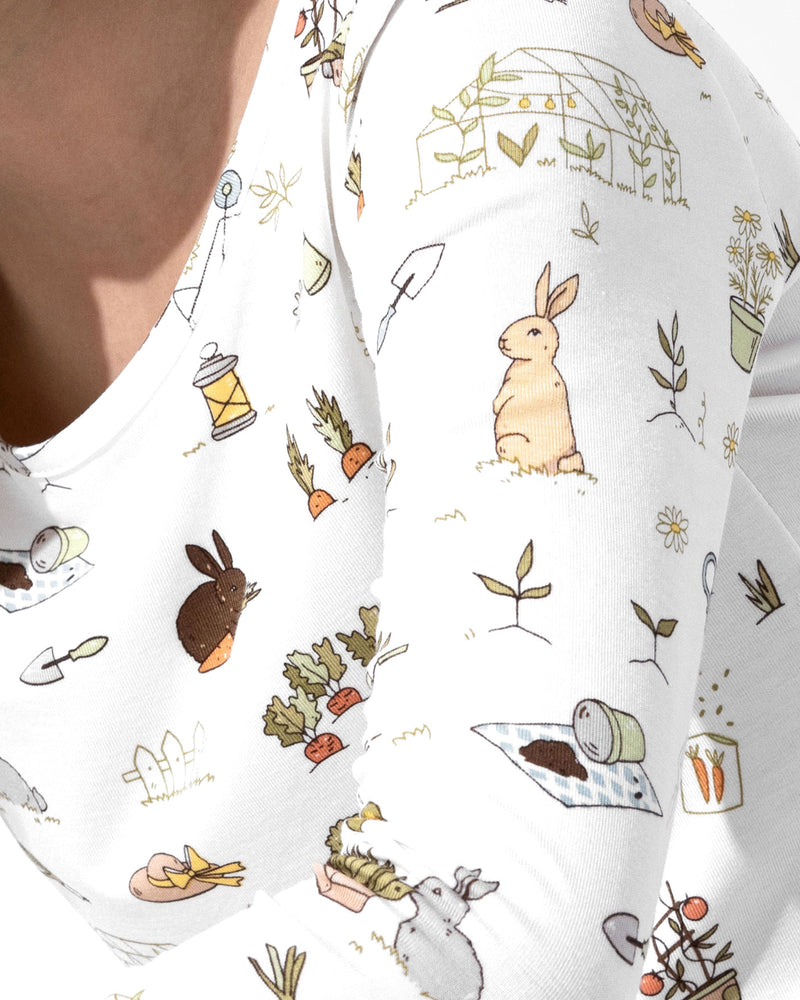 Bunny Garden Bamboo Kids Pajamas