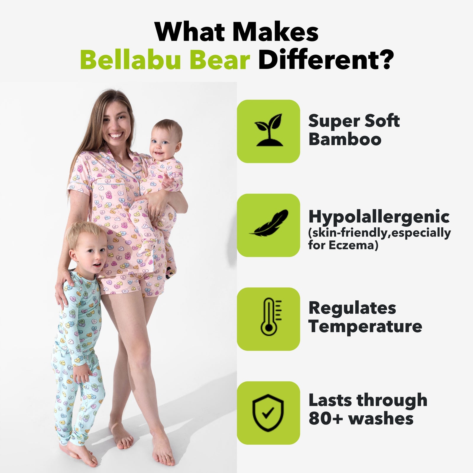 Candy Hearts Pink Bamboo Convertible Footie