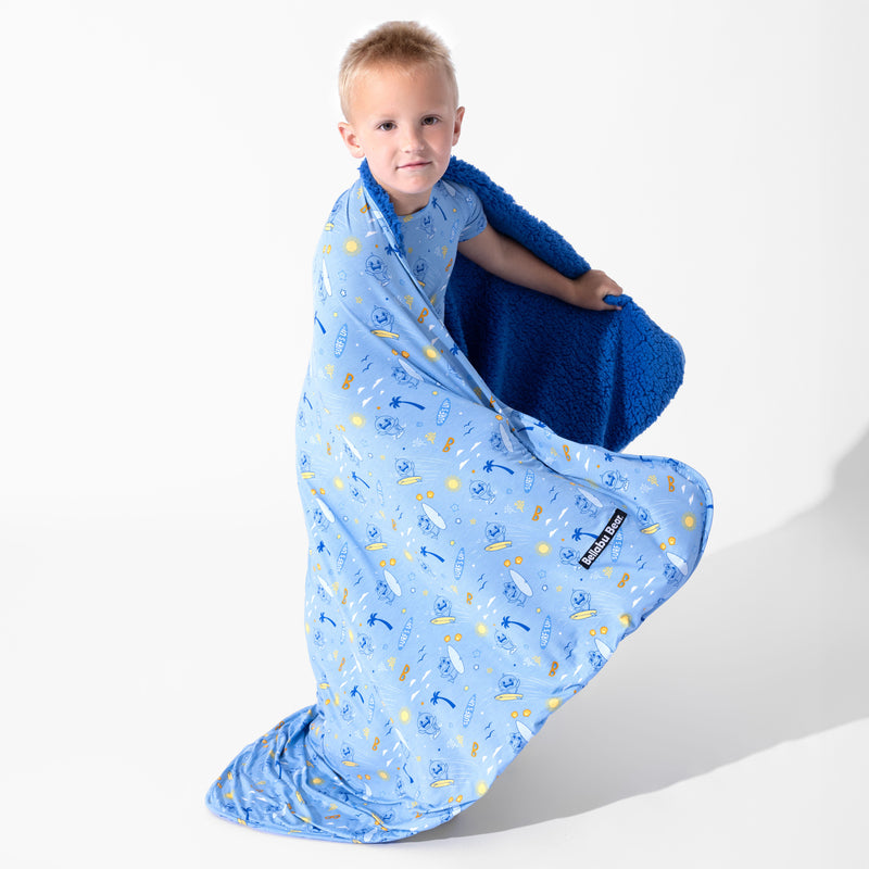 Baby Shark Surf Bamboo Sherpa Blanket