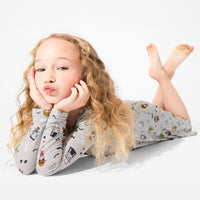 Little Monsters Bamboo Girls' Long Sleeve Dress