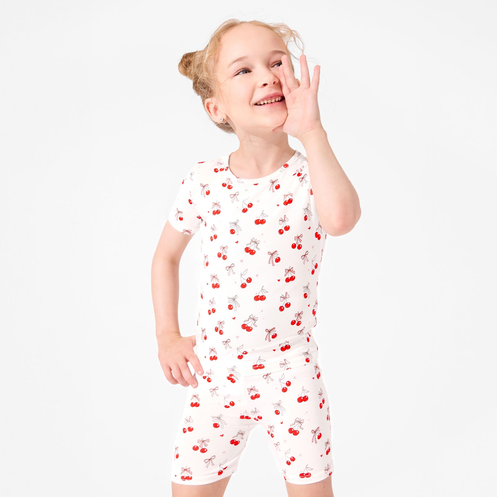 Cherry On Top Bamboo Kids Pajama Short Set