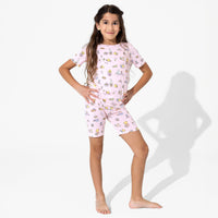 Easter Bunny Pink Bamboo Kids Pajama Short Set