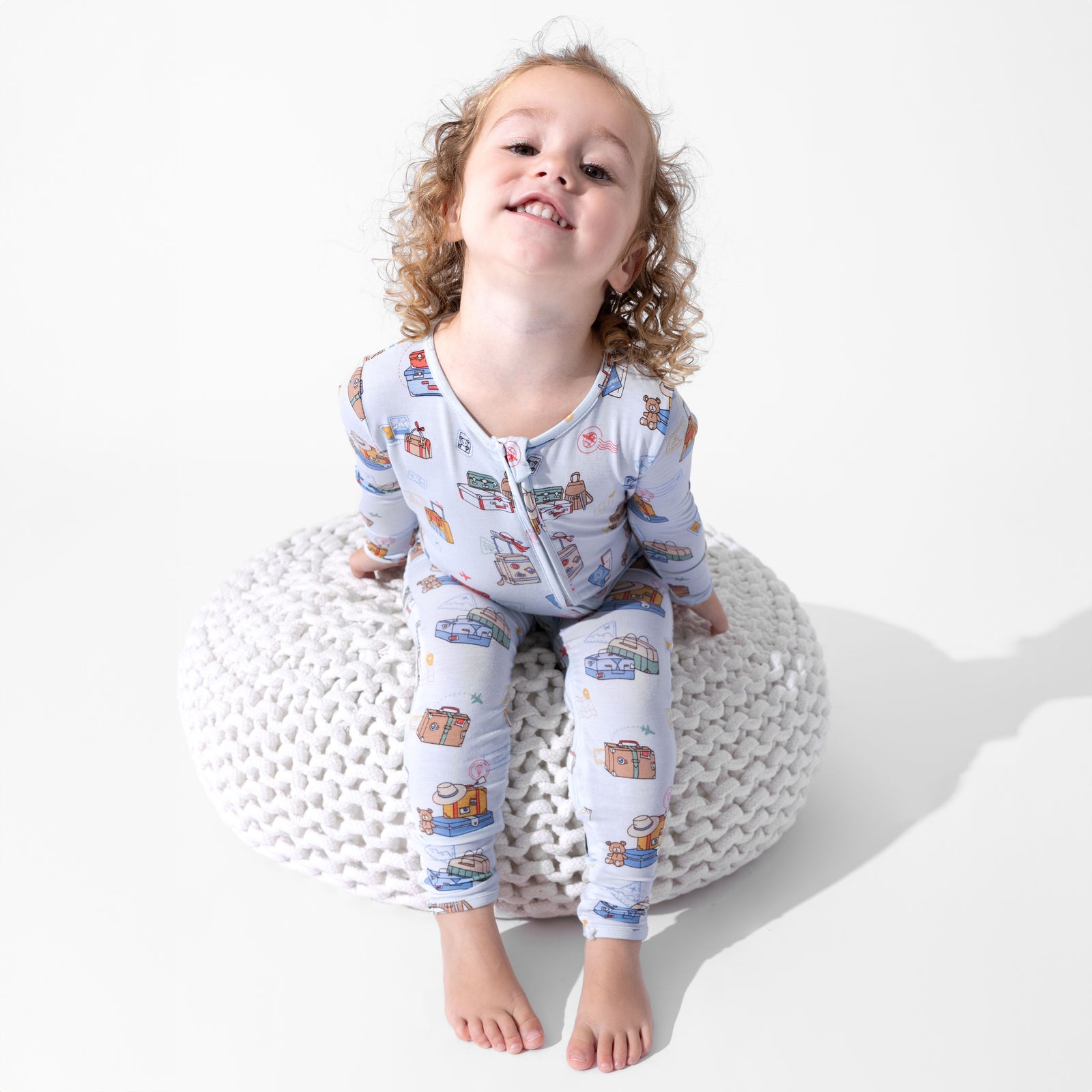 Vintage Suitcases Bamboo Convertible Footie