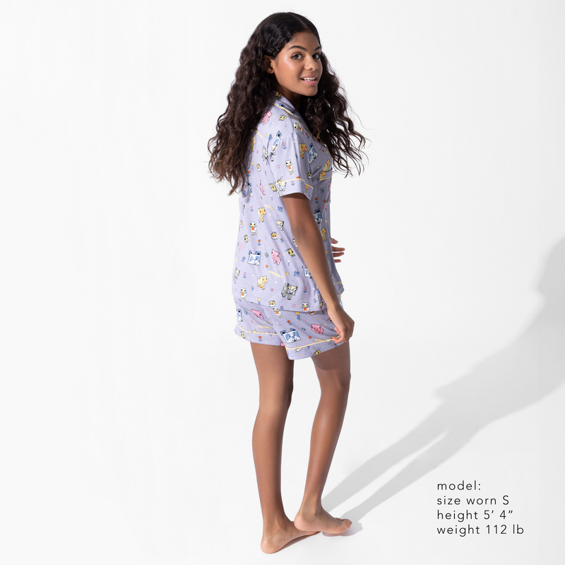 Minecraft: Pixel Pals Bamboo Women's Pajama Short Set