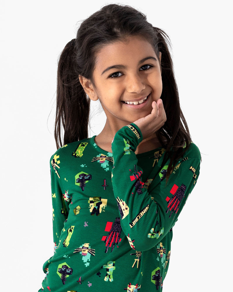 Minecraft: Midnight Mobs Bamboo Kids Pajamas