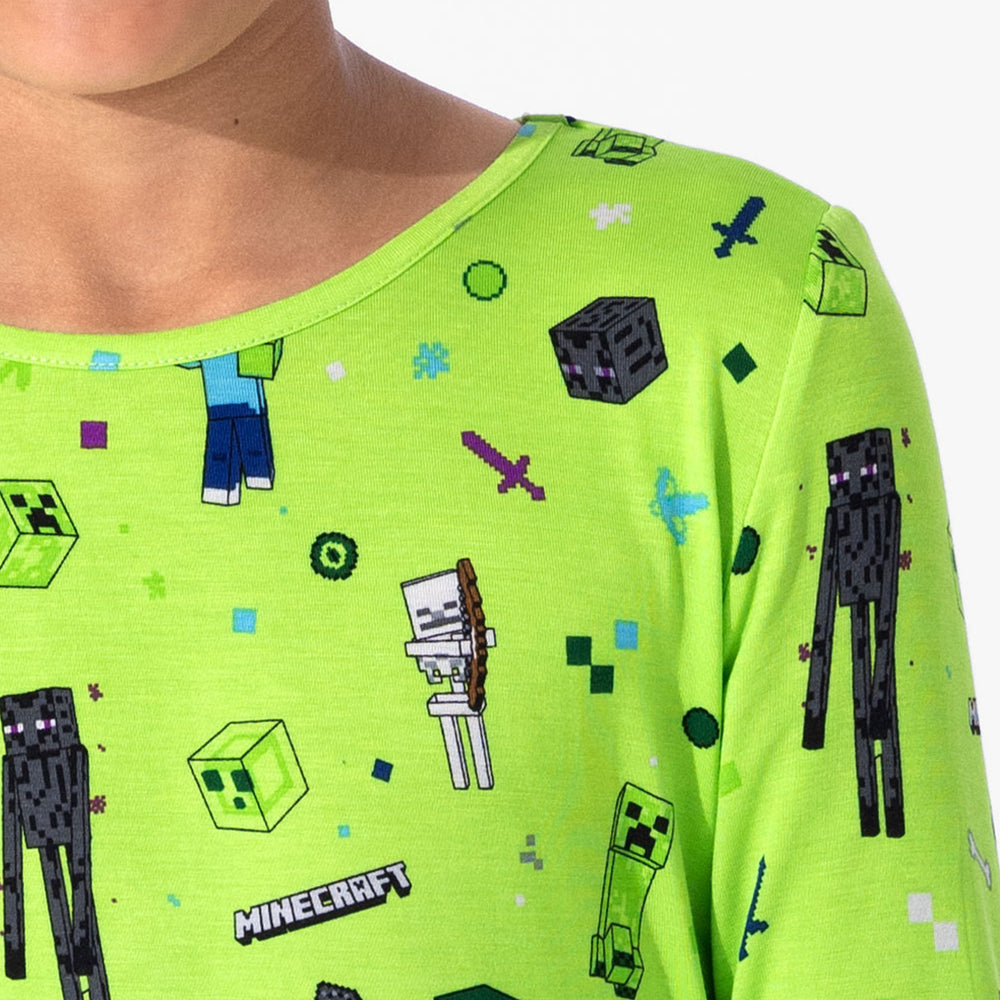 Minecraft Mob Squad Bamboo Kids Pajamas