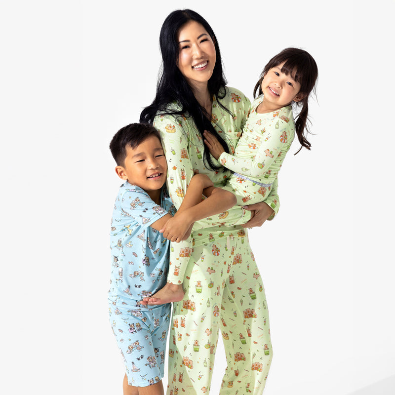 Capybara Boba Bamboo Kids Pajamas