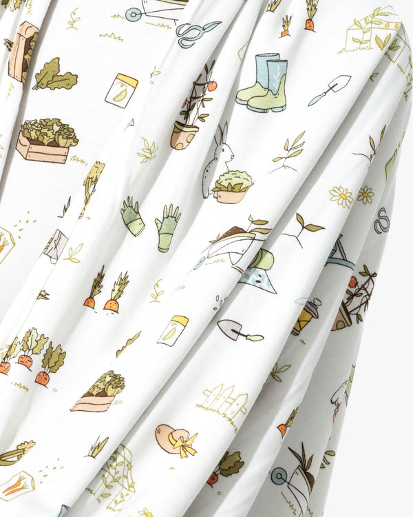 Bunny Garden Bamboo Blanket