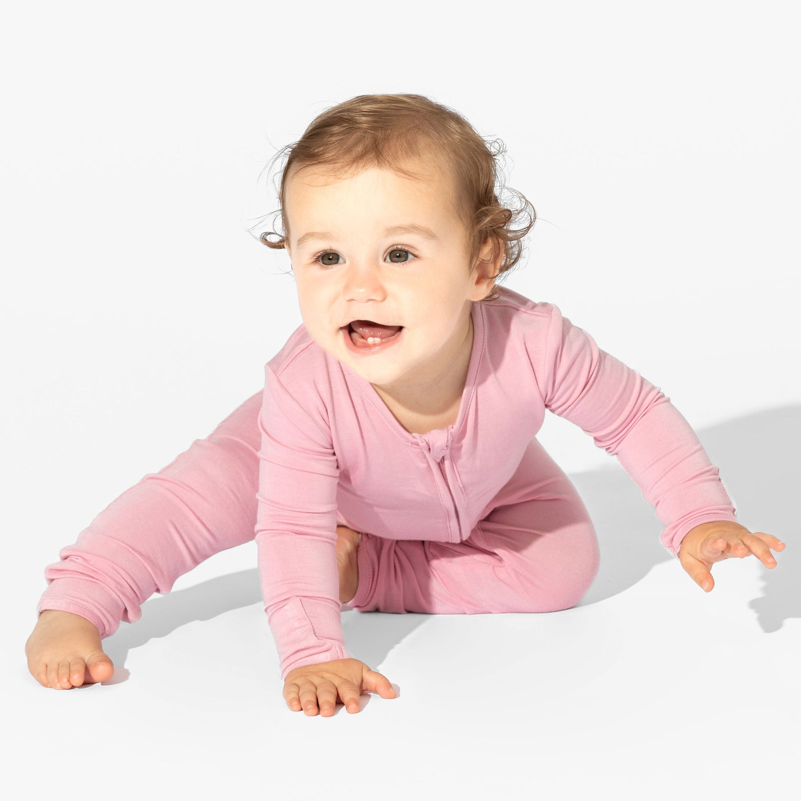 Dusty Rose Bamboo Convertible Footie