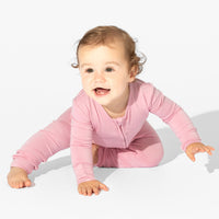 Dusty Rose Bamboo Convertible Footie