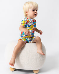 Comic Hero Bamboo Kids Pajama Short Set