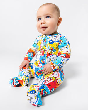 Comic Hero Bamboo Convertible Footie