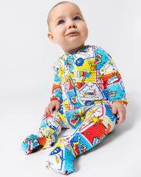 Comic Hero Bamboo Convertible Footie