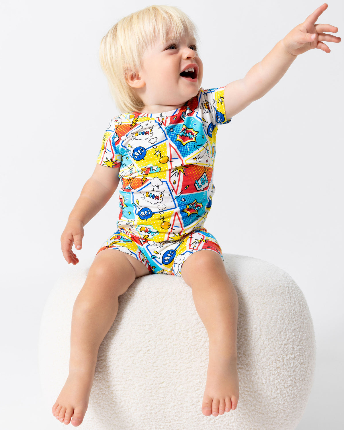 Comic Hero Bamboo Kids Pajama Short Set