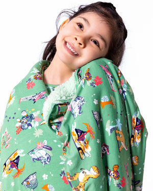 PAW Patrol: Dino Island Bamboo Sherpa Blanket