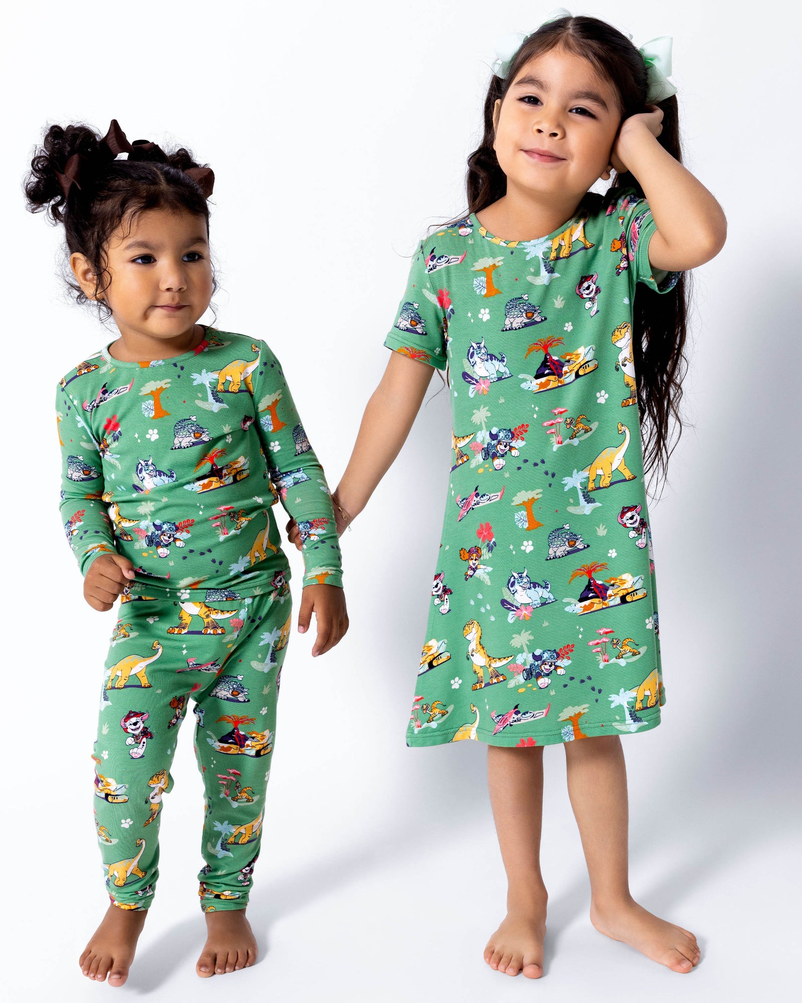 PAW Patrol: Dino Island Bamboo Girls' Short Sleeve Dress