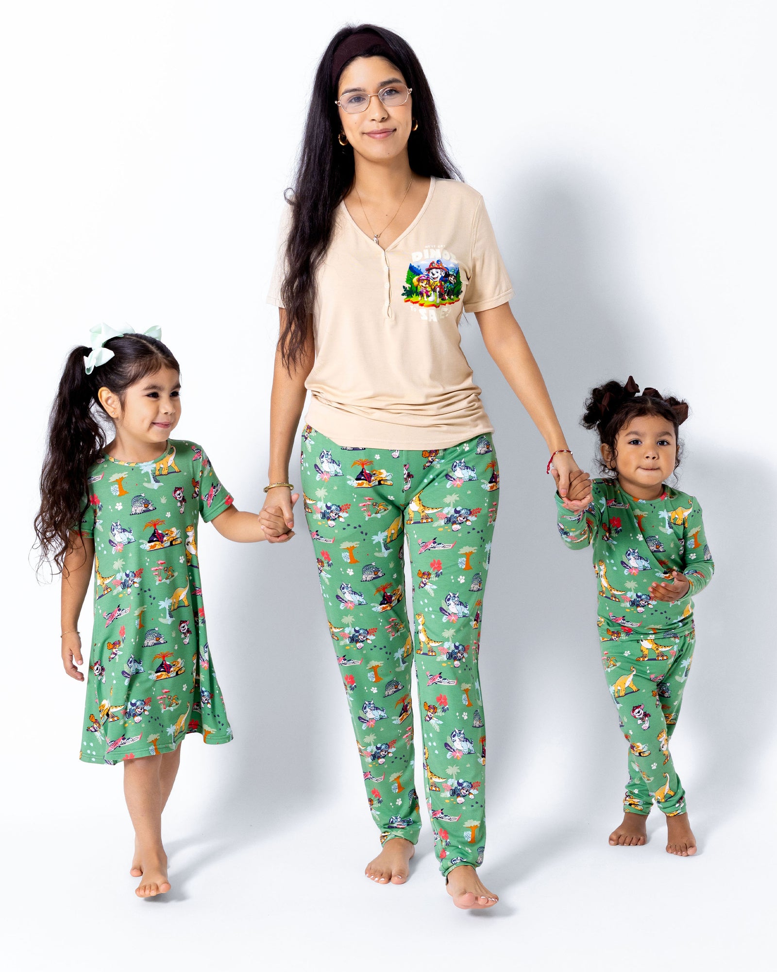 PAW Patrol: Dino Island Bamboo Girls' Short Sleeve Dress