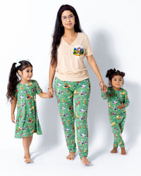 PAW Patrol: Dino Island Bamboo Girls' Short Sleeve Dress