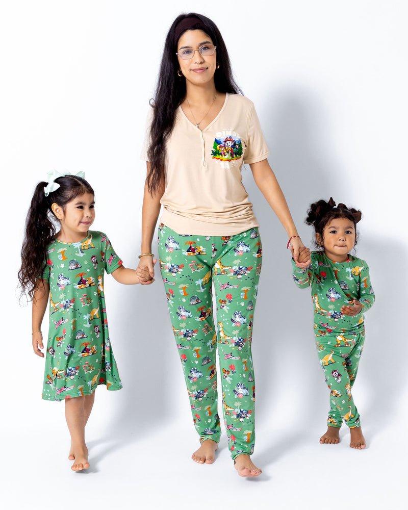 PAW Patrol: Dino Island Bamboo Girls' Short Sleeve Dress