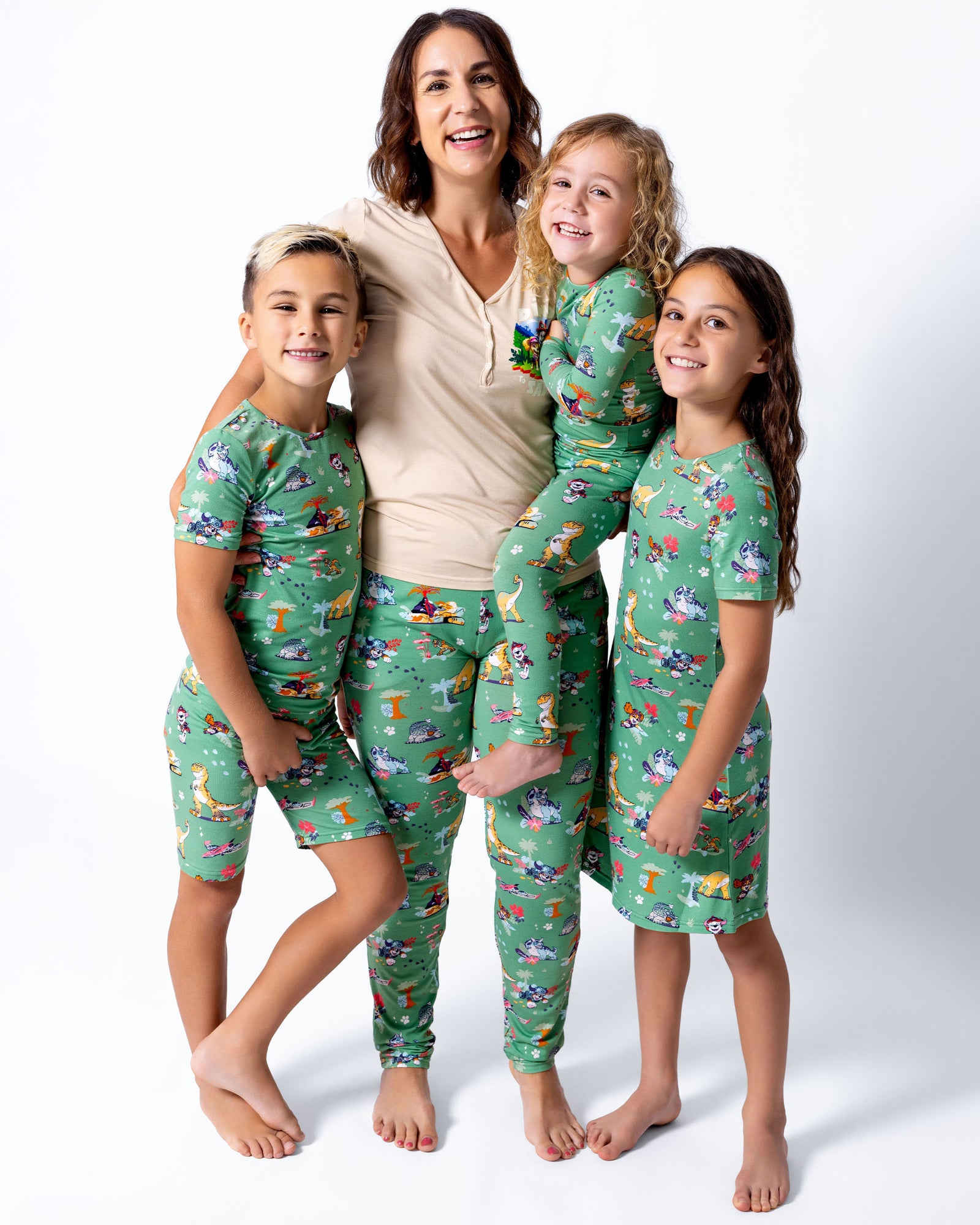PAW Patrol: Dino Island Bamboo Girls' Short Sleeve Dress