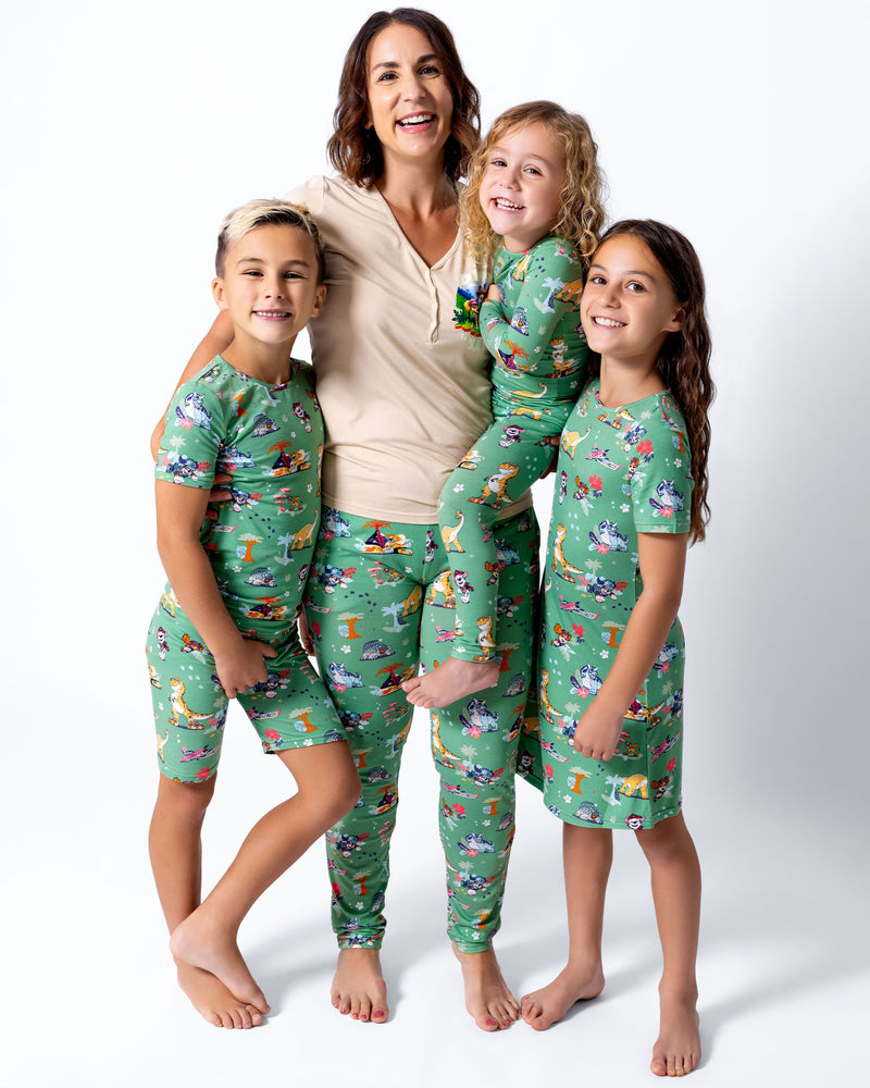 PAW Patrol: Dino Island Bamboo Girls' Short Sleeve Dress