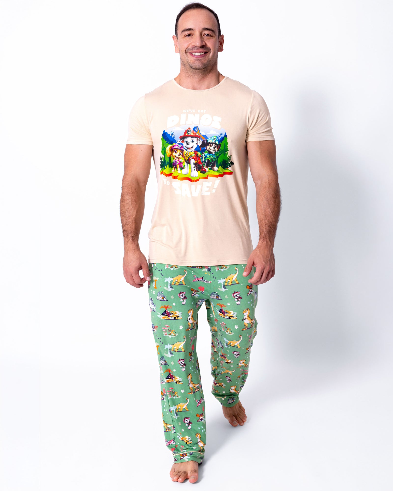 PAW Patrol: Dino Island Bamboo Men's Pajama Set