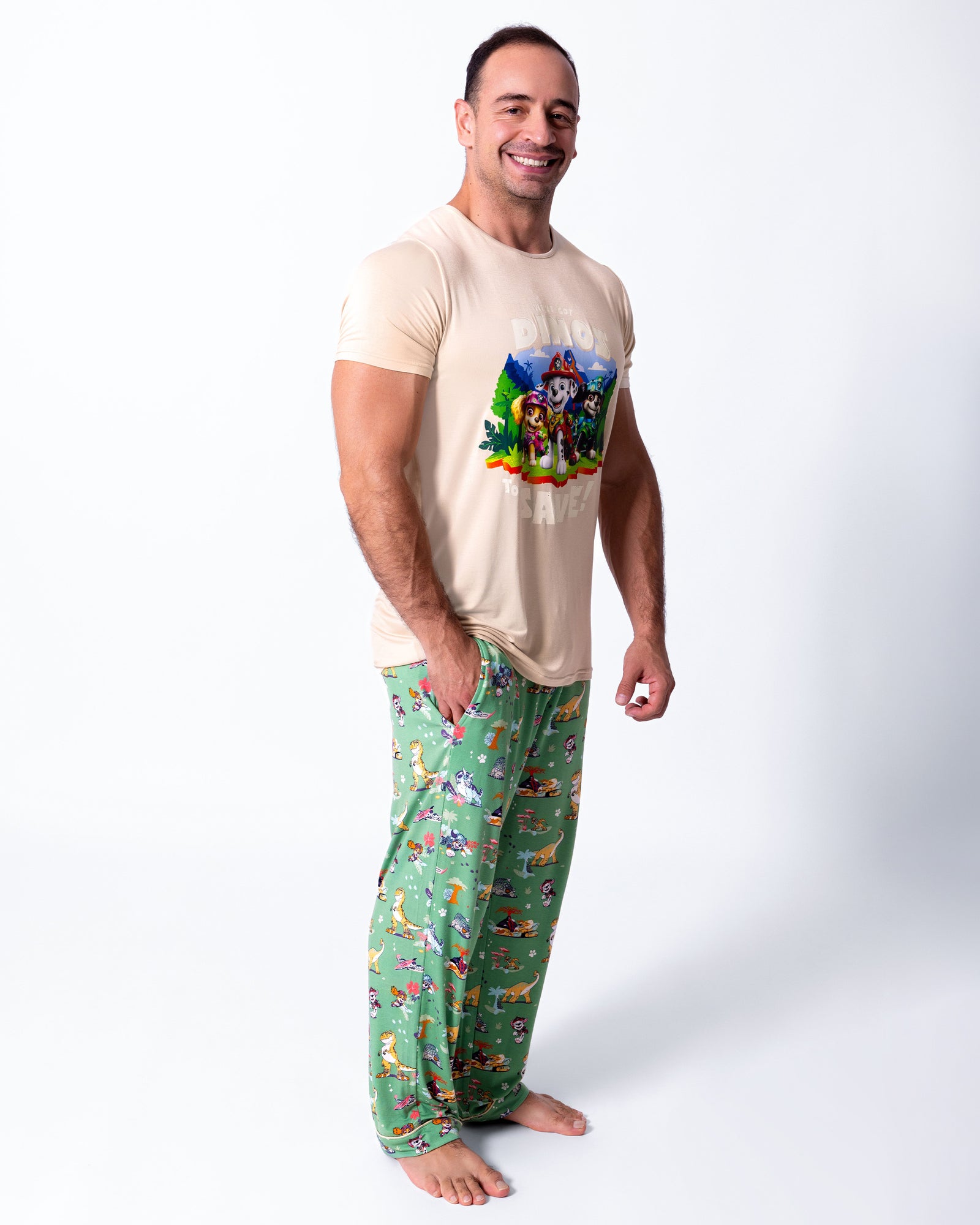 PAW Patrol: Dino Island Bamboo Men's Pajama Set