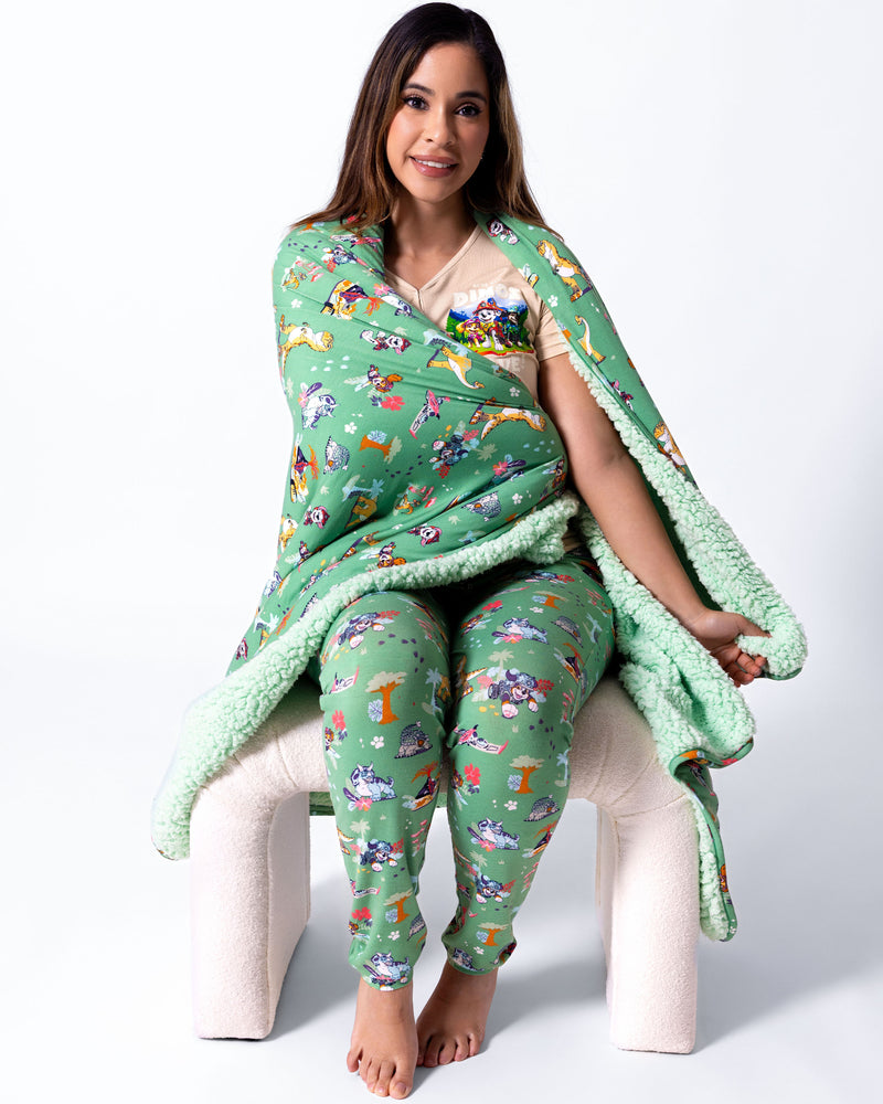 PAW Patrol: Dino Island Bamboo Sherpa Blanket