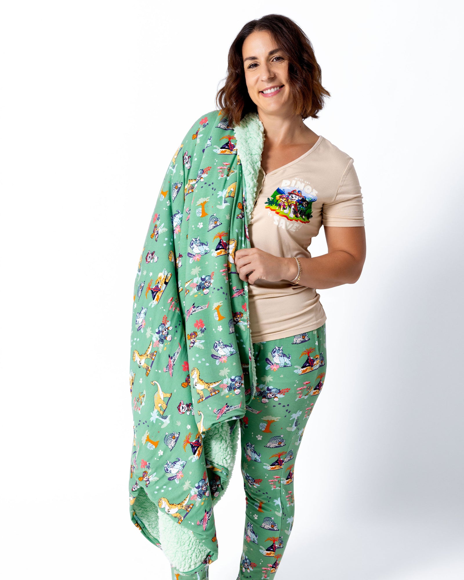 PAW Patrol: Dino Island Bamboo Sherpa Blanket