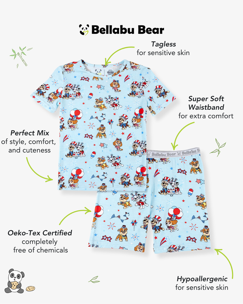 PAW Patrol: Patriotic Pups Bamboo Kids Pajama Short Set